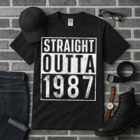 Straight Outta 1987 Year Of Birth Birthday Tall T-Shirt