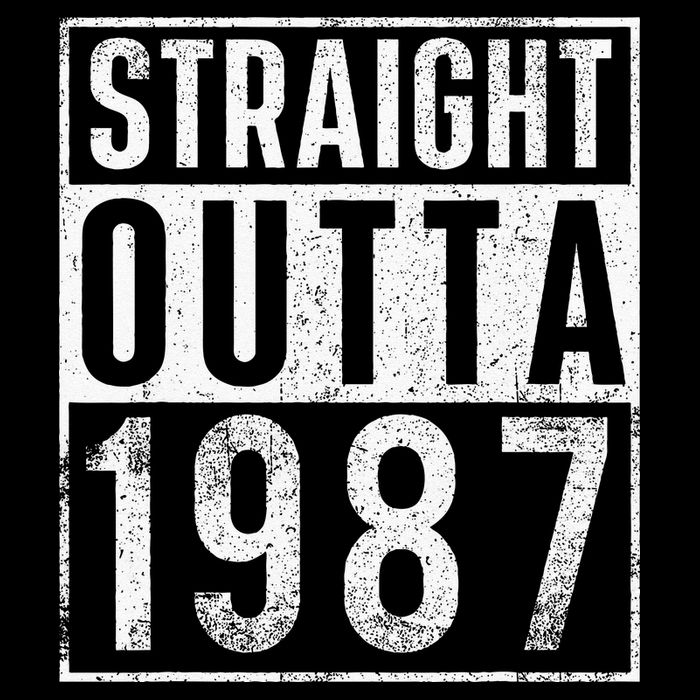Straight Outta 1987 Year Of Birth Birthday Tall T-Shirt