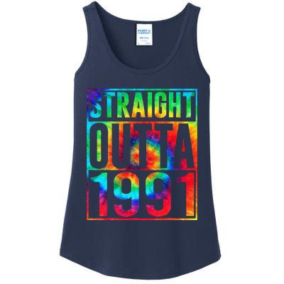 Straight Outta 1991 Dirty Thirty Funny 32nd Birthday Gift Ladies Essential Tank