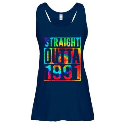 Straight Outta 1991 Dirty Thirty Funny 32nd Birthday Gift Ladies Essential Flowy Tank