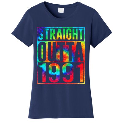 Straight Outta 1991 Dirty Thirty Funny 32nd Birthday Gift Women's T-Shirt