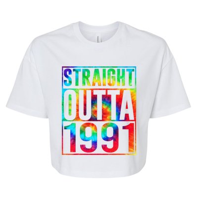 Straight Outta 1991 Dirty Thirty Funny 32nd Birthday Gift Bella+Canvas Jersey Crop Tee