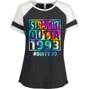 Straight Outta 1993 Dirty Thirty 30th Birthday Gift Enza Ladies Jersey Colorblock Tee