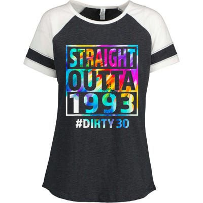 Straight Outta 1993 Dirty Thirty 30th Birthday Gift Enza Ladies Jersey Colorblock Tee