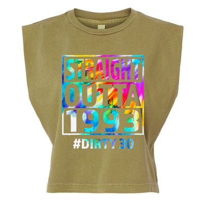 Straight Outta 1993 Dirty Thirty 30th Birthday Gift Garment-Dyed Women's Muscle Tee