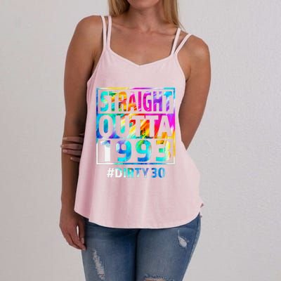 Straight Outta 1993 Dirty Thirty 30th Birthday Gift Women's Strappy Tank