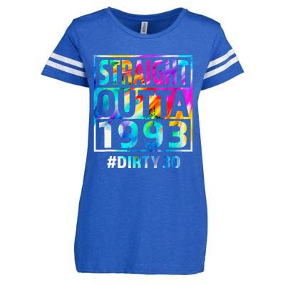 Straight Outta 1993 Dirty Thirty 30th Birthday Gift Enza Ladies Jersey Football T-Shirt