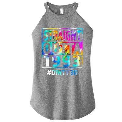 Straight Outta 1993 Dirty Thirty 30th Birthday Gift Women's Perfect Tri Rocker Tank