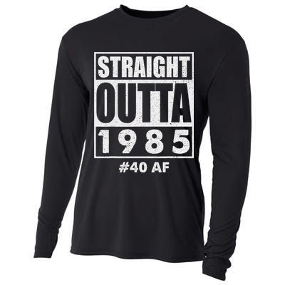 Straight Outta 1985 40 Af Happy 40th Birthday 1985 Cooling Performance Long Sleeve Crew