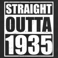 Straight Outta 1935 90th Birthday 7 Panel Mesh Trucker Snapback Hat