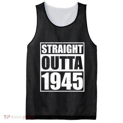 Straight Outta 1945 80th Birthday Mesh Reversible Basketball Jersey Tank