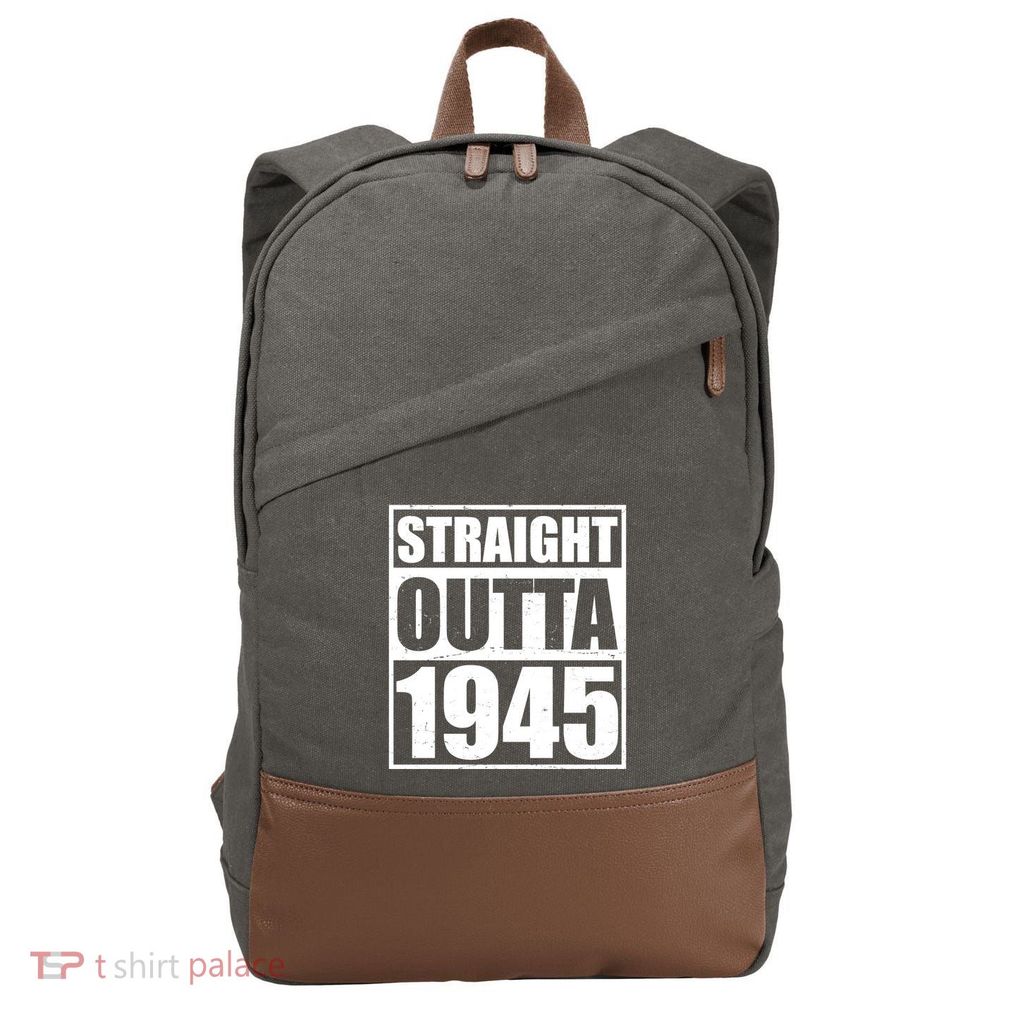 Straight Outta 1945 80th Birthday Cotton Canvas Backpack