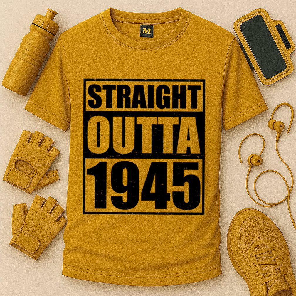 Straight Outta 1945 80th Birthday Cooling Performance Crew T-Shirt