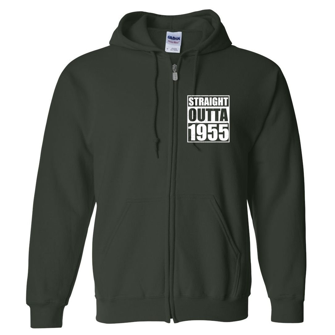 Straight Outta 1955 70th Birthday Full Zip Hoodie