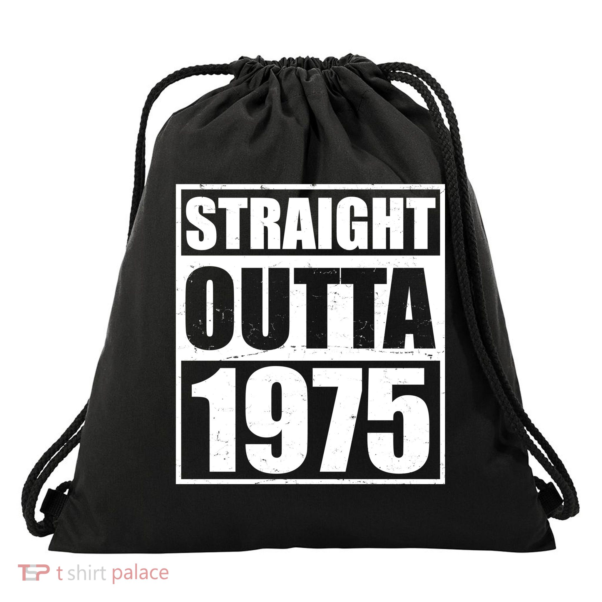 Straight Outta 1975 50th Birthday Drawstring Bag