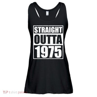 Straight Outta 1975 50th Birthday Ladies Essential Flowy Tank
