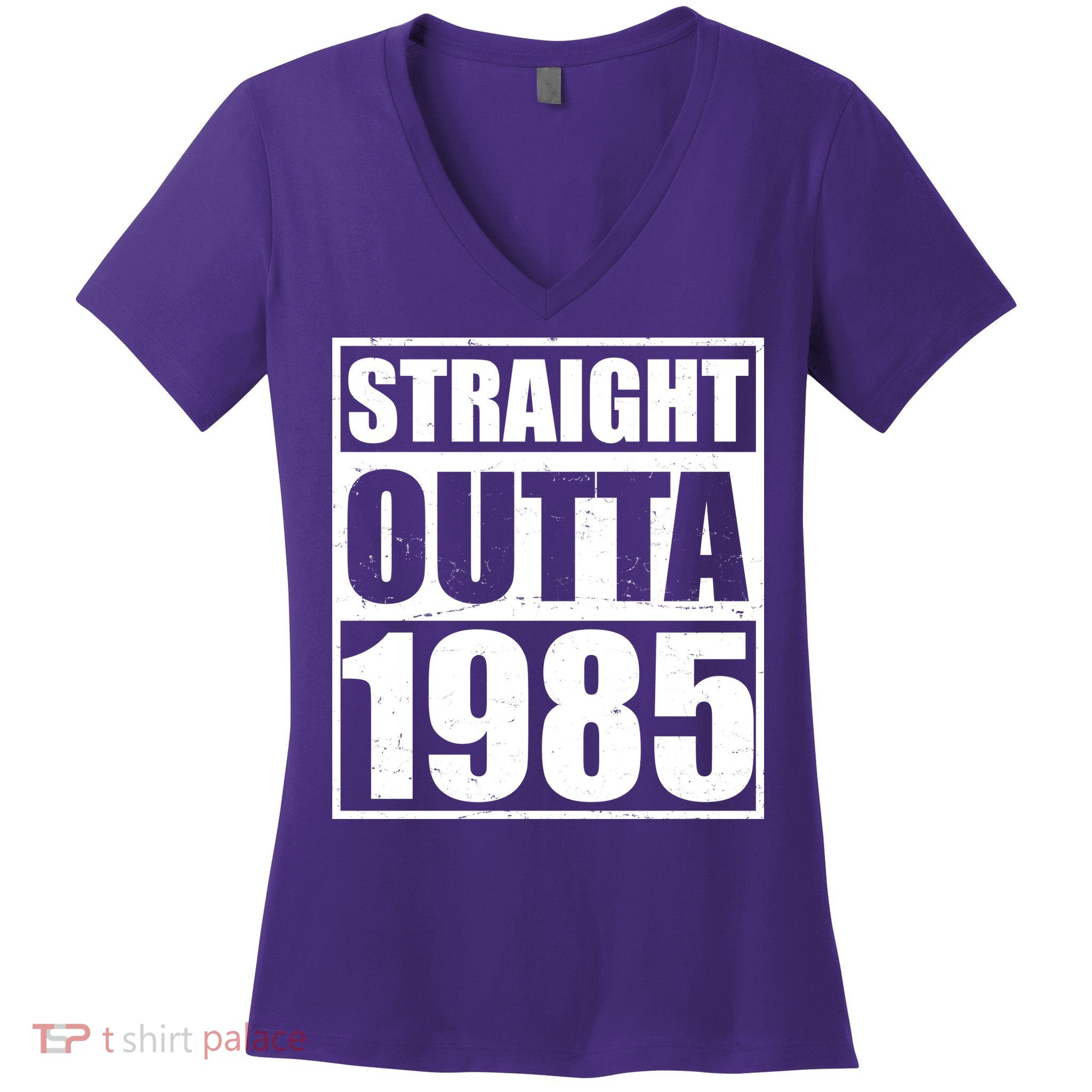 Straight Outta 1985 40th Birthday Women's V-Neck T-Shirt