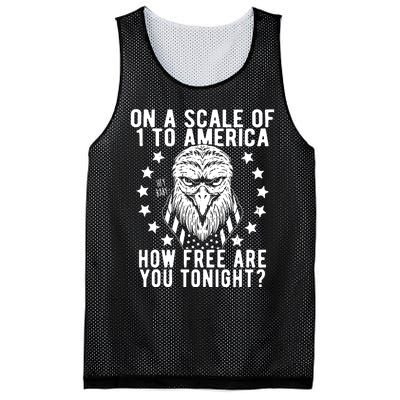 Scale Of 1 To America How Free Are You Tonight Eagle Mesh Reversible Basketball Jersey Tank