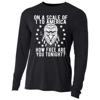 Scale Of 1 To America How Free Are You Tonight Eagle Cooling Performance Long Sleeve Crew