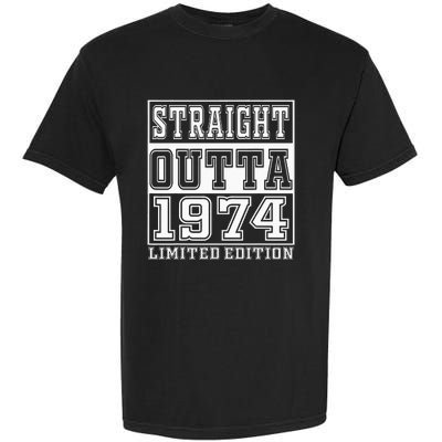 Straight Outta 1974 50th Birthday Gift Garment-Dyed Heavyweight T-Shirt