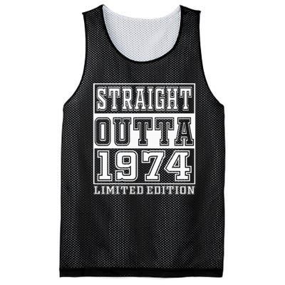 Straight Outta 1974 50th Birthday Gift Mesh Reversible Basketball Jersey Tank