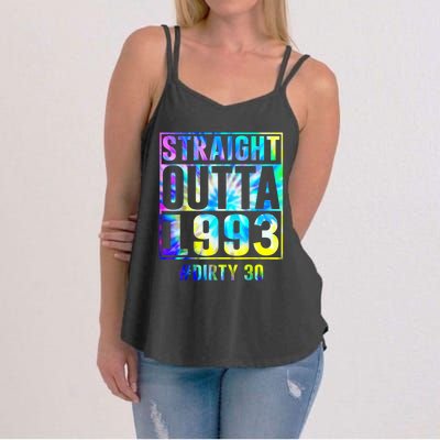 Straight Outta 1993 Dirty Thirty Funny 30th Birthday Women's Strappy Tank