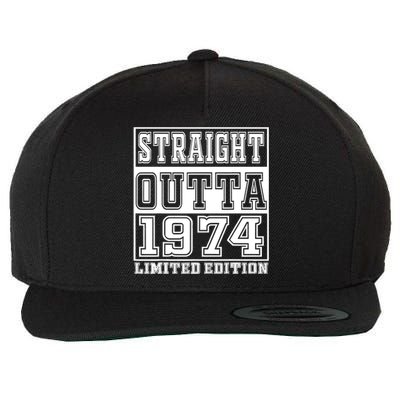 Straight Outta 1974 50th Birthday Gift For Men Women Wool Snapback Cap