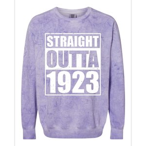 Straight Outta 1923 100th Birthday Colorblast Crewneck Sweatshirt