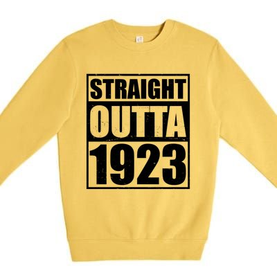 Straight Outta 1923 100th Birthday Premium Crewneck Sweatshirt