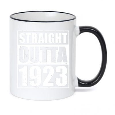 Straight Outta 1923 100th Birthday 11oz Black Color Changing Mug