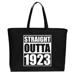 Straight Outta 1923 100th Birthday Cotton Canvas Jumbo Tote