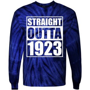 Straight Outta 1923 100th Birthday Tie-Dye Long Sleeve Shirt