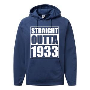 Straight Outta 1933 90th Birthday Performance Fleece Hoodie