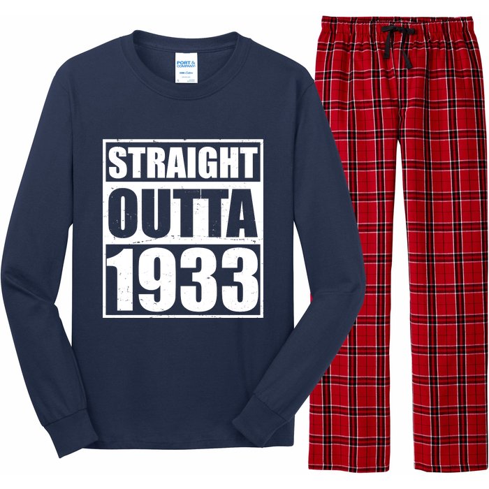 Straight Outta 1933 90th Birthday Long Sleeve Pajama Set