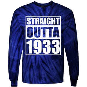 Straight Outta 1933 90th Birthday Tie-Dye Long Sleeve Shirt