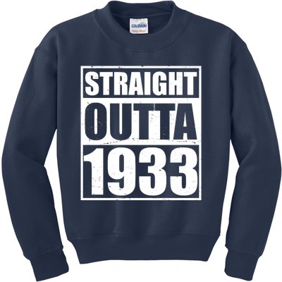 Straight Outta 1933 90th Birthday Kids Sweatshirt