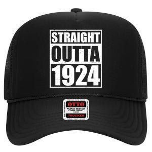 Straight Outta 1924 100th Birthday High Crown Mesh Back Trucker Hat