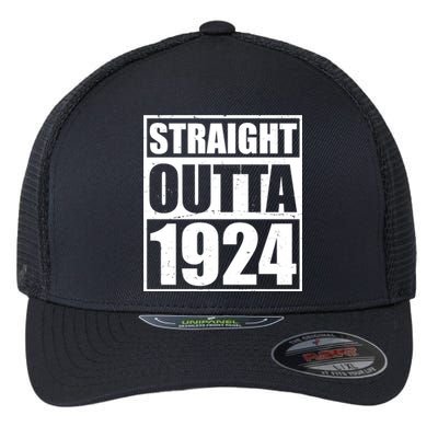 Straight Outta 1924 100th Birthday Flexfit Unipanel Trucker Cap