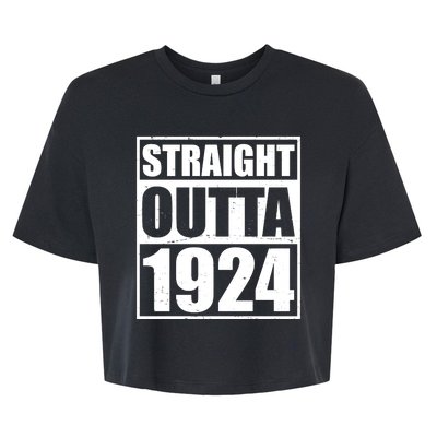 Straight Outta 1924 100th Birthday Bella+Canvas Jersey Crop Tee