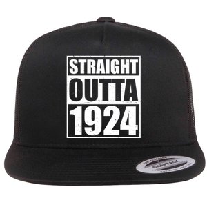 Straight Outta 1924 100th Birthday Flat Bill Trucker Hat