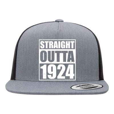 Straight Outta 1924 100th Birthday Flat Bill Trucker Hat