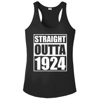 Straight Outta 1924 100th Birthday Ladies PosiCharge Competitor Racerback Tank