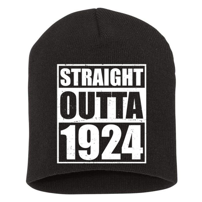 Straight Outta 1924 100th Birthday Short Acrylic Beanie