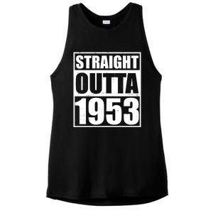 Straight Outta 1953 70th Birthday Ladies PosiCharge Tri-Blend Wicking Tank