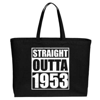 Straight Outta 1953 70th Birthday Cotton Canvas Jumbo Tote