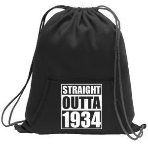 Straight Outta 1934 90th Birthday Sweatshirt Cinch Pack Bag