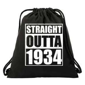 Straight Outta 1934 90th Birthday Drawstring Bag