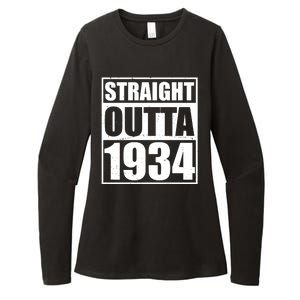 Straight Outta 1934 90th Birthday Womens CVC Long Sleeve Shirt