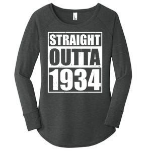 Straight Outta 1934 90th Birthday Women's Perfect Tri Tunic Long Sleeve Shirt