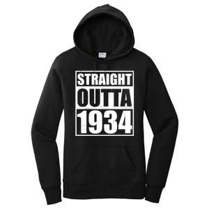 Straight Outta 1934 90th Birthday Women's Pullover Hoodie